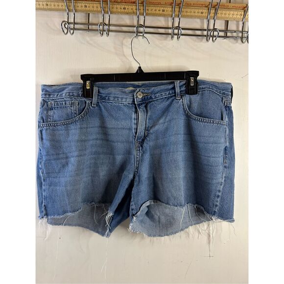 Old navy cut off jean denim shorts women’s 16 concert festival style - Picture 2 of 7